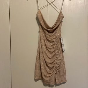 open back, cowl neck homecoming dress NWT